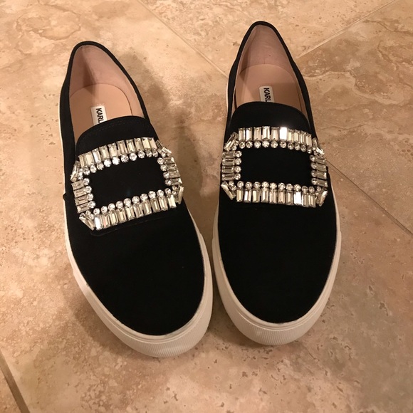 karl lagerfeld embellished sneakers